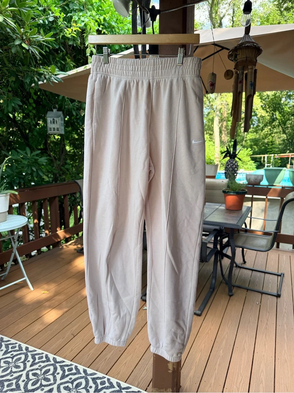 Nike Women's Light Beige High-Waist Joggers